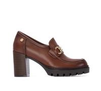 XTI scarpe da donna con tacco alto mocassini fibbia camel 144519 mocassino vegan