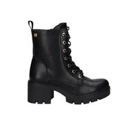 XTI stivaletti da donna tronchetti con tacco bikers invernali nero anfibi 141840