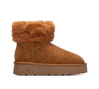 Xti stivaletti donna con pelliccia scarpe invernali scarponcini zeppa platform