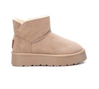 XTI STIVALETTI TRONCHETTO DONNA RAGAZZA 142197 BEIGE PELLICCIA DAL 35 AL 40 NEW