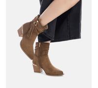 XTI STIVALETTO TRONCHETTO CON TACCO DONNA 144461 BEIGE DAL 35 AL 40 NEW