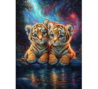 XTiger Cubs in Fiery Waterfall Puzzle 1000 Pezzi Rompicapo Creativo Artistico Stimolo Della Creatività Attività Per Il Tempo Libero Regalo Per Persone Creative 1000 PCS