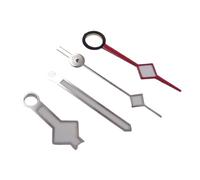 XTINKOPW 1/3/4 pezzi GMT lancette a fiocco di neve accessori modificati for movimento NH34 NH35 NH36 NH38 NH70 NH71 NH72 4R35/36 foro luminoso da 2,2 mm(R silver red NH34)