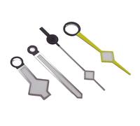 XTINKOPW 1/3/4 pezzi GMT lancette a fiocco di neve accessori modificati for movimento NH34 NH35 NH36 NH38 NH70 NH71 NH72 4R35/36 foro luminoso da 2,2 mm(B silver yellow NH34)