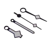 XTINKOPW 1/3/4 pezzi GMT lancette a fiocco di neve accessori modificati for movimento NH34 NH35 NH36 NH38 NH70 NH71 NH72 4R35/36 foro luminoso da 2,2 mm(P black NH34)