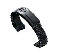 XTINKOPW 1 pz 20mm Cinturino for orologio NH35 904L in acciaio inossidabile Cinturino for orologio con fibbia a scorrimento Bracciale in oro argento(A6 Black)