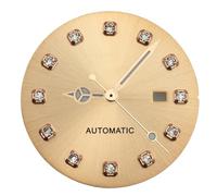 XTINKOPW 1 pz 24,5 mm quadrante orologio oro rosa madreperla bianco argento oro rosa indice diamanti con lancette adatto movimento NH05(VIOLET-PINK)
