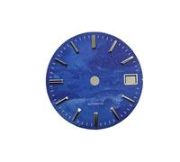 XTINKOPW 1 pz 28,5 mm quadrante dell'orologio for movimento NH35 quadrante dell'orologio meccanico modello stampato in 3D mare di nuvole nessun quadrante luminoso(Blue)