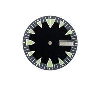 XTINKOPW 1 pz 28,5 mm quadrante dell'orologio for movimento NH36 NH36A parte modificata quadrante dell'orologio meccanico luminoso verde accessori doppia finestra del calendario(Black)
