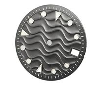 XTINKOPW 1 pz 28,5 mm quadrante dell'orologio increspatura dell'acqua colore sfumato quadranti dell'orologio superficie luminosa verde accessori for orologi da uomo for movimento NH35(Black)