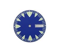 XTINKOPW 1 pz 28,5 mm verde luminoso NH36 quadrante orologio quadrante scala triangolare quadrante orologio meccanico for NH36A movimento orologio subacqueo parti di riparazione(Blue)