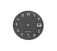 XTINKOPW 1 pz 29,8 mm quadrante dell'orologio for NH35 numeri arabi superficie senza quadrante luminoso accessori for orologi for quadranti del movimento NH35(Silver Nail - Black)