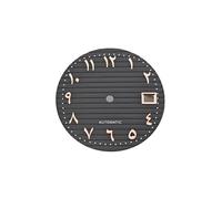 XTINKOPW 1 pz 29,8 mm quadrante dell'orologio for NH35 numeri arabi superficie senza quadrante luminoso accessori for orologi for quadranti del movimento NH35(Rose Nail - Black)