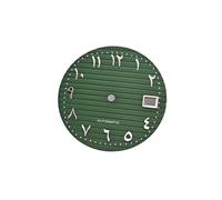 XTINKOPW 1 pz 29,8 mm quadrante dell'orologio for NH35 numeri arabi superficie senza quadrante luminoso accessori for orologi for quadranti del movimento NH35(Silver Nail - green)