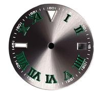XTINKOPW 1 pz 29mm grigio verde numeri romani verde quadrante luminoso orologio for NH35 NH36 automatico data orologio accessori parte(Gray Dial B)