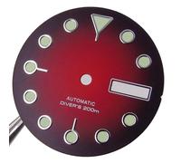 XTINKOPW 1 pz 29mm verde Lume Vortex Gradient quadrante rosso strutturato for orologio adatto for NH36 NH36A movimento automatico uomini immersioni mod parti di orologi(Red Dial B)