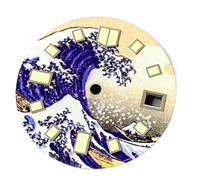 XTINKOPW 1 pz 29mm verde luminoso quadrante orologio da surf adatto for movimento automatico NH35 parti del quadrante dell'orologio(Surfing Dial B)