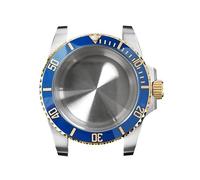 XTINKOPW 1 pz 316L cassa for orologio in acciaio inossidabile 40 mm bordo oro vetro piatto zaffiro for movimento NH35/NH36 accessori for la modifica dell'orologio(NO20 ceramic bezel)