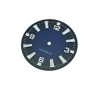 XTINKOPW 1 pz 33mm Nero/Arancione Quadrante Sterile Orologio for NH38 NH35 Movimento Planet Style Orologio Uomo BGW9 Lume(Blue)