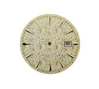 XTINKOPW 1 pz 35MM Quadrante Orologio for NH35/NH36 Movimento Meccanico Quadrante Orologio Strisce Verticali Verde Luminoso Accessori(Gold)