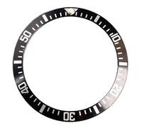 XTINKOPW 1 pz 38mm*30.6mm Argento Lega di Alluminio Inclinato Orologio Lunetta Inserto for 40mm Sub GMT Dive Diver Uomo Meccanico Orologio Accessori(No.2 Aluminum)