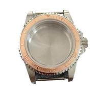 XTINKOPW 1 pz 39,5 mm cassa for orologio in acciaio cassa a specchio piatto retrò con cristallo zaffiro adatto for movimento NH35 NH36 ruotato in senso antiorario 120 clic(18)