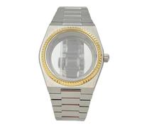 XTINKOPW 1 Pz 40mm Cassa For Orologio In Argento Cinturino Accessori For Orologi Vetro Zaffiro 10BAR Impermeabile Chiusura A Farfalla Adatto For Movimento NH34 NH35 NH36 A(3)