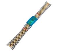 XTINKOPW 1 pz 904L acciaio inossidabile cinturino regolabile larghezza 20 mm lunghezza 20 cm processo di galvanica parti di orologi adatti cassa dell'orologio da 36 mm(Silver and gold)