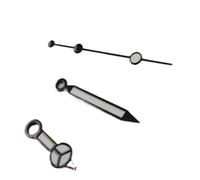 XTINKOPW 1 pz. Lancette nere for orologi, accessori compatibili con NH34 NH35 NH36 Miyota 8215 821A DG 2813 3804, lancette arancioni GMT(3 hands fit ETA2824)