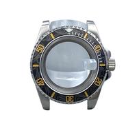 XTINKOPW 1 pz NH35 40mm Cassa for orologio in acciaio inossidabile 120 Click Bezel Cristallo zaffiro for movimenti NH34/NH36 Accessori Quadrante da 28,5mm(Magenta,Glass back cover)