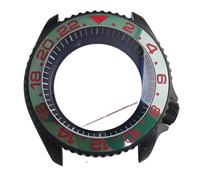 XTINKOPW 1 pz NH35 Custodia 41,5 mm Nero Opaco con Lunetta in Ceramica in Vetro a Cupola Adatto for Movimento NH35 NH36 Orologio con Movimento a Ore 3,8(No.20)