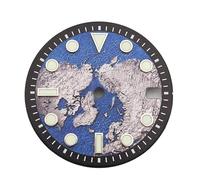 XTINKOPW 1 pz NH35 Quadrante New Earth Quadrante 28,5 mm Quadrante Verde Luce Notturna Adatto for Movimento NH35 Orologio Parti di Ricambio Quadrante Orologio