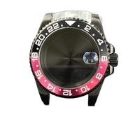 XTINKOPW 1 pz NH35 Sub/GMT 40mm Cassa for orologio nera 120 Click Bezel for movimento meccanico automatico NH34/NH35/NH36 Quadrante da 28,5mm Accessori(Salmon,Glass back cover)