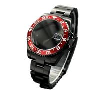 XTINKOPW 1 pz NH35 Sub/GMT 40mm Cassa for orologio nera 120 Click Bezel for movimento meccanico automatico NH34/NH35/NH36 Quadrante da 28,5mm Accessori(P6/16,Glass back cover)