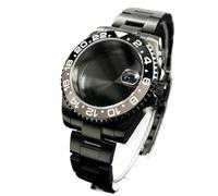 XTINKOPW 1 pz NH35 Sub/GMT 40mm Cassa for orologio nera 120 Click Bezel for movimento meccanico automatico NH34/NH35/NH36 Quadrante da 28,5mm Accessori(Violet,Solid back cover)