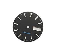 XTINKOPW 1 pz NH36A Quadrante 28,5 mm Verde Luminoso Orologio Quadrante Con Doppia Finestra Calendario Orologio Quadrante Accessorio Orologio for Movimento NH36A / 4R36(Black)