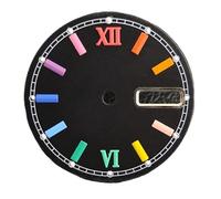 XTINKOPW 1 quadrante da 28,5 mm Adatto for Movimento NH36 può comporre 3 in Punto/3,8 in Punto quadrante Calendario Doppio quadrante Orologio Luminoso C3(3)