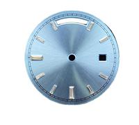 XTINKOPW 1 quadrante da 31 mm adatto for orologio Miyota 8285 con giorno e data, calendario modificato, visualizzazione settimanale, numeri romani luminosi blu(D13 Diamond nail)