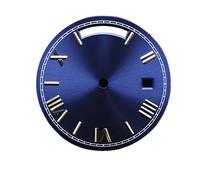 XTINKOPW 1 quadrante da 31 mm adatto for orologio Miyota 8285 con giorno e data, calendario modificato, visualizzazione settimanale, numeri romani luminosi blu(D8 silver nail)