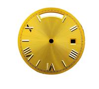 XTINKOPW 1 quadrante da 31 mm adatto for orologio Miyota 8285 con giorno e data, calendario modificato, visualizzazione settimanale, numeri romani luminosi blu(D12 gold nail)