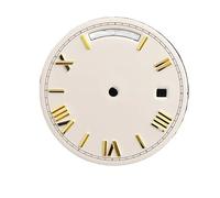 XTINKOPW 1 quadrante da 31 mm adatto for orologio Miyota 8285 con giorno e data, calendario modificato, visualizzazione settimanale, numeri romani luminosi blu(D14 gold nail)