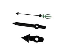 XTINKOPW 3 pezzi di lancette for orologi con secondi a forma di pesce/tartaruga/tridente/sirena, accessori di ricambio for orologi da uomo for movimento NH35/NH36/4R36(15)