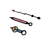 XTINKOPW 3 pezzi di lancette luminose for orologi, lancette dei secondi a tre pin con fulmini, accessori for orologi colorati for movimenti NH35/NH36/4R/7S