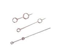 XTINKOPW 3 pezzi Lancette circolari scheletrate for movimenti NH35/NH36/4R/7S, oro rosa, argento, blu, non luminose(Rose gold)