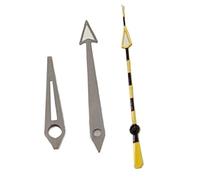 XTINKOPW 3 pezzi lancette for orologio NH35 giallo nero lancetta dei secondi argento spazzolato lancette a forma di fiore con accessori for orologi luminosi blu-verde(Gray Black-yellow)