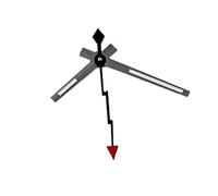 XTINKOPW 3 pezzi NH35 Lancette dei secondi con lancetta dei secondi, puntatore for orologio NH36 NH35 Movimento automatico Argento Oro Nero Rosso Lancetta luminosa for orologio(Gun Black B)