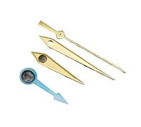 XTINKOPW 4 pezzi lancette for orologio NH34 con puntatore curvo, quattro lancette, argento/blu/oro, secondi senza accessori luminosi for movimento NH34(Gold second hand)