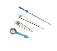 XTINKOPW 4 pezzi lancette for orologio NH34 con puntatore curvo, quattro lancette, argento/blu/oro, secondi senza accessori luminosi for movimento NH34(Blue second hand)