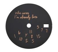 XTINKOPW Quadrante dell'orologio da 28,5 mm con calendario singolo, adatto for movimento automatico NH34 NH35 NH36, finestrella della data, numeri arabi, quadrante bianco e nero(WZ-N-517)