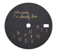 XTINKOPW Quadrante dell'orologio da 28,5 mm con calendario singolo, adatto for movimento automatico NH34 NH35 NH36, finestrella della data, numeri arabi, quadrante bianco e nero(WZ-N-519)